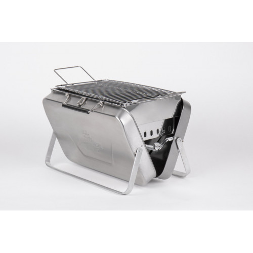 Stainless steel charcoal grill, suitcase grill