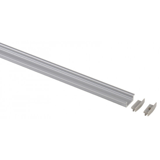 Aluminum profile for LED strips - flat - length 1.5 m