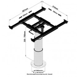 Single-column lifting table