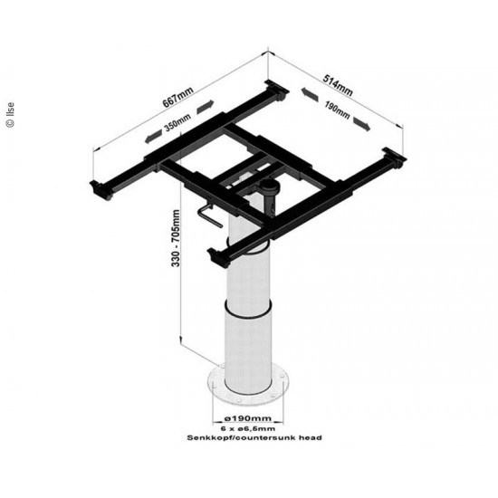 Single-column lifting table