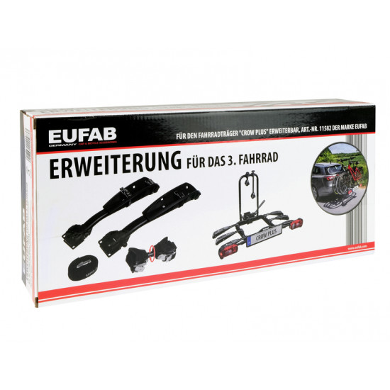 EUFAB bicycle carrier extension for 3rd bike
