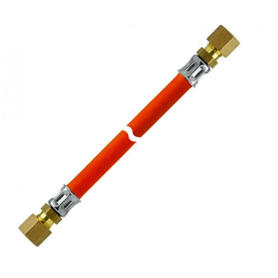 Marine gas hose 40 cm - Double-ended stainless steel (RVS8)