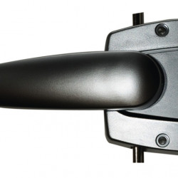 Toilet lock with 3-point locking mechanism - matt chrome