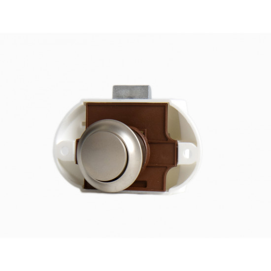 Nickel matt push lock complete set - 1 box of 50 pieces