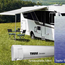 Thule Omnistor 5200 side wall awning, 190cm, Alaska Grey, white housing