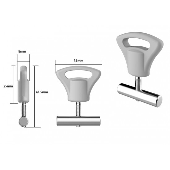 Reimo Tent locking piece keder rail 2 pieces for awnings, canopies & sun sails