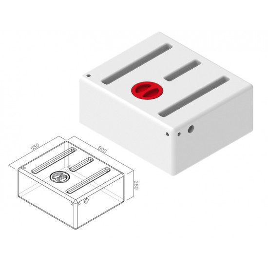 Universal tank compliant with drinking water standards - 92 l