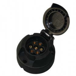 Carbest 7-pin trailer socket for the towing vehicle, plastic