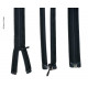 Zipper 130cm, separable - detachable, black, plastic