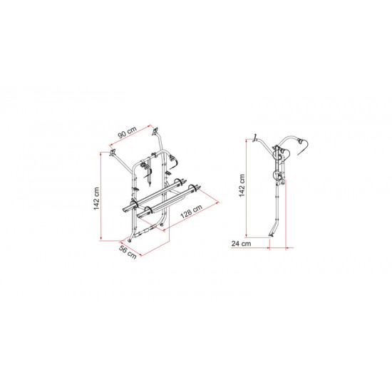 Carry-Bike for VW T6/T6.1 - Silver
