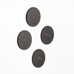 Metal nano-gel pads; set of 4, black, Ø 6.5 cm