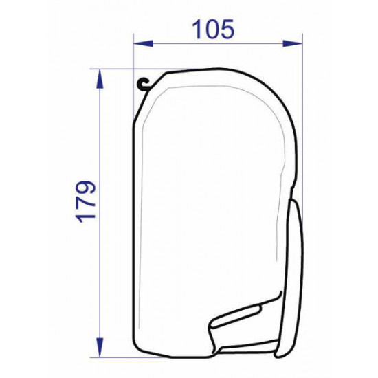 Thule wall-mounted awning 8000 5m Sapphire blue, silver housing