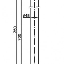 Support tube RSR 48-700mm