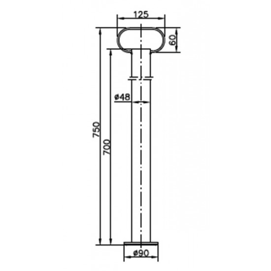 Support tube RSR 48-700mm