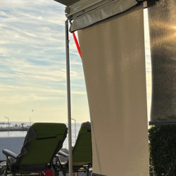 SunBreak grey-white – glare and privacy protection for awnings