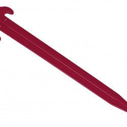 Red plastic tent peg, 20cm long, 5 pieces, self-packaged