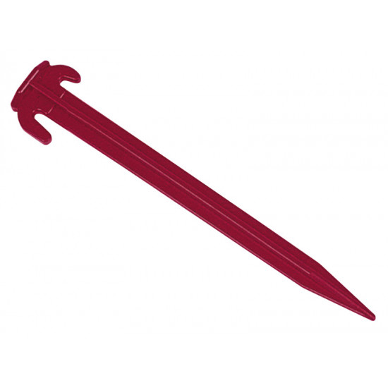 Red plastic tent peg, 20cm long, 5 pieces, self-packaged