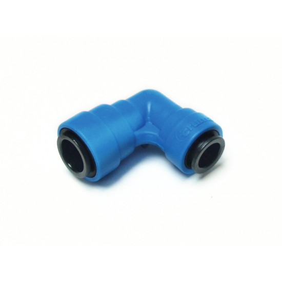 Blue angled connector for JohnGuest 12mm / Uniquick 12mm