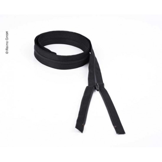 Zipper 130cm, separable - detachable, black, plastic