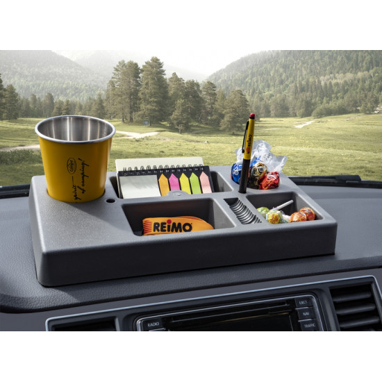 Dashboard storage compartment for VW T4