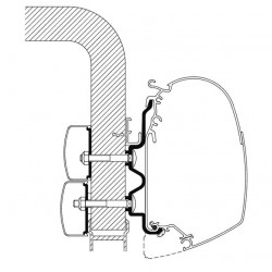 Adapter for Omnistor awning - Hymercamp