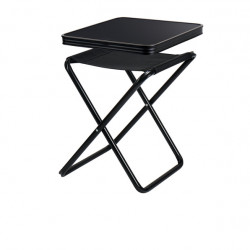 Camping stool / table stool Pasadena - Black - Load capacity 100kg/30kg