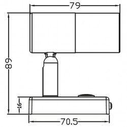 12V LED spotlight with touch switch and USB port in the base