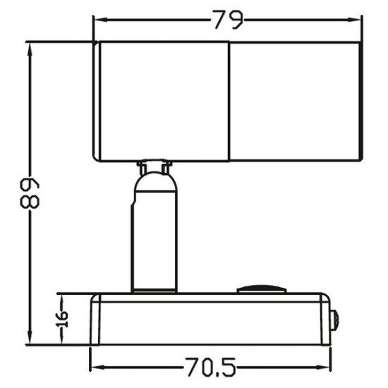 12V LED spotlight with touch switch and USB port in the base