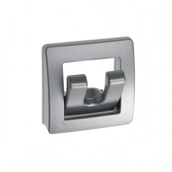 Coat hook / wall hook - matte silver - blister-packed