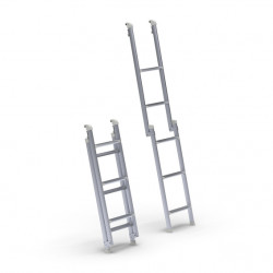 Folding aluminum ladder for pop-top roof - For VW T5/T6 with 5 steps