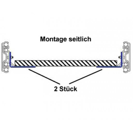 Mounting bracket for full extension slides - L-brackets - set of 2