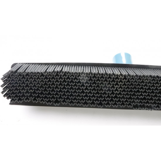 Broom with silicone bristles, telescopic