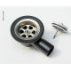 Water drain 39 mm angled with plug - Type F