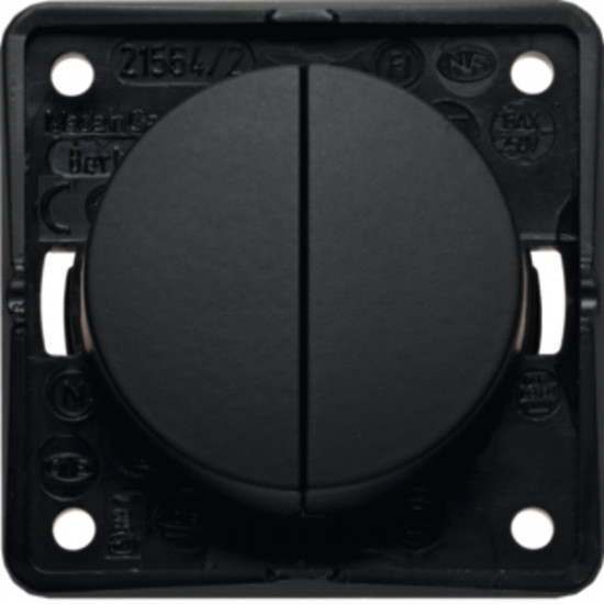 Berker INTEGRO Flow/Pure series switch, matte black