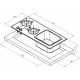 Cooker-sink combination - 2-burner with safety glass