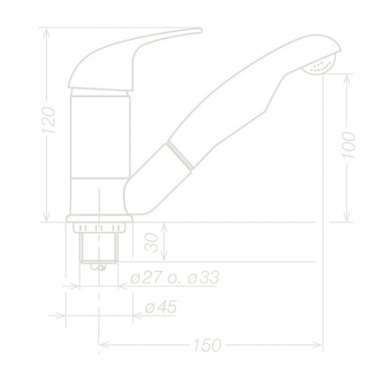 KAMA single-lever water tap - 360° swivel spout