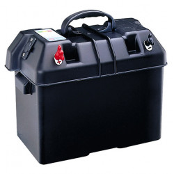 Battery box with external terminals