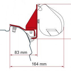 Awning adapter for Fiamma F35pro/F45s - For VW T5/T6/T6.1 with Reimo Multirail
