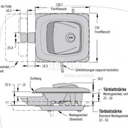 white trunk lock
