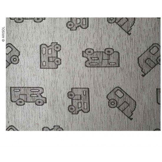 Living room rug 50x150cm grey, patterned, 45% polyester/55% cotton