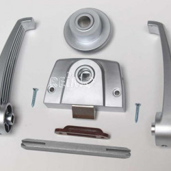 Toilet lock - 1-point locking mechanism - matte silver