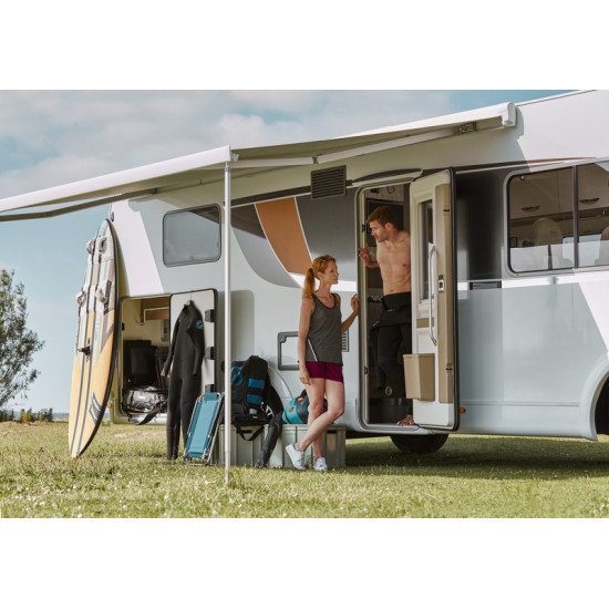 Thule Omnistor 8000 side wall awning - White housing - 6 m in Mystic Grey