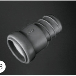 Adapter from pipe to spiral hose