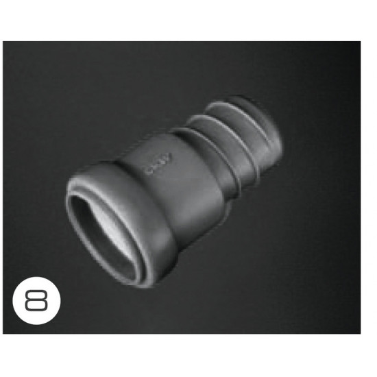 Adapter from pipe to spiral hose