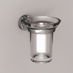 Cup holder made of chrome-plated stainless steel