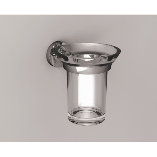 Cup holder made of chrome-plated stainless steel