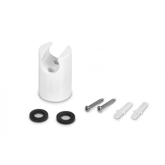 White shower set with shut-off lever, 150 cm