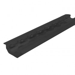 Retractable or corner-mounted lashing rail - Black