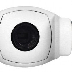Square white flap lock with handle