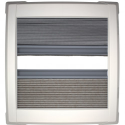 Interior frame retrofit kit for Vision Vent S, double pleated blind, white